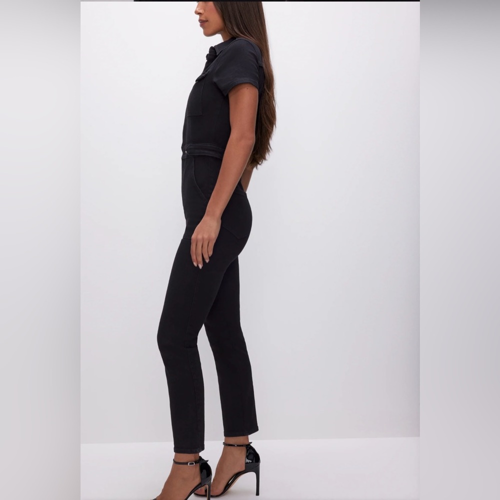 Good American fit for success black denim jumpsuit - Picture 12 of 14